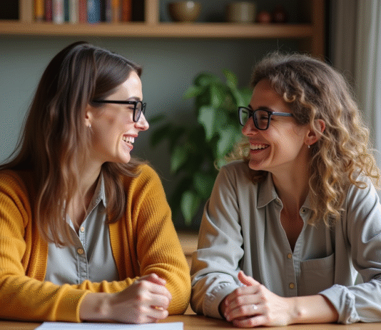 Relation aidante : conseils pour établir une connexion meilleure Deux femmes souriantes dans une cuisine chaleureuse