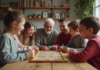 Activités intergénérationnelles : idées et astuces pour tous les âges Famille diverse jouant à un jeu de société convivial