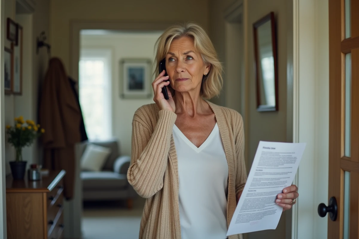 Femme effectuant un recours suite à un litige avec un prestataire de service d'aide à domicile
