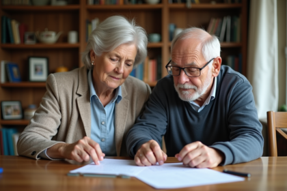 Personnes âgées et adulte en réunion de famille